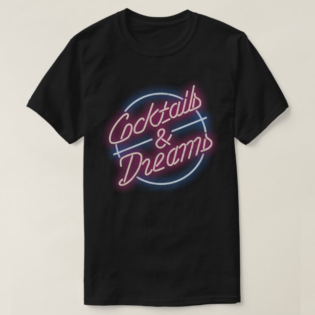 T-shirt Cocktails Dreams vintage (Design devant)