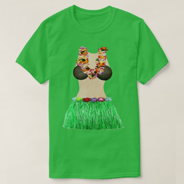 T-shirt Coco Bra Lei Fleurs Jupe Cool Luau (Design devant)
