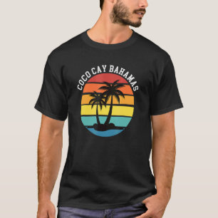 T-shirt Coco Cay Bahamas Sunset Palm Trees Mexique Vacance