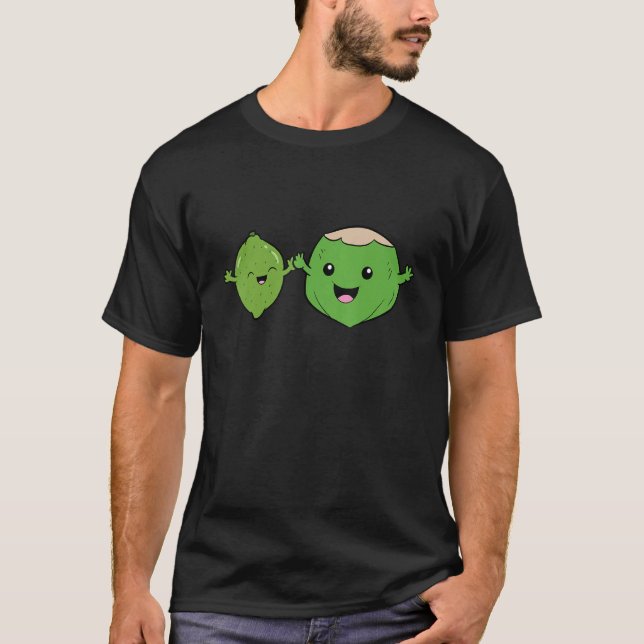 T-shirt Coco Et Lime Alimentation Pair Aimer Lime Et Coco (Devant)