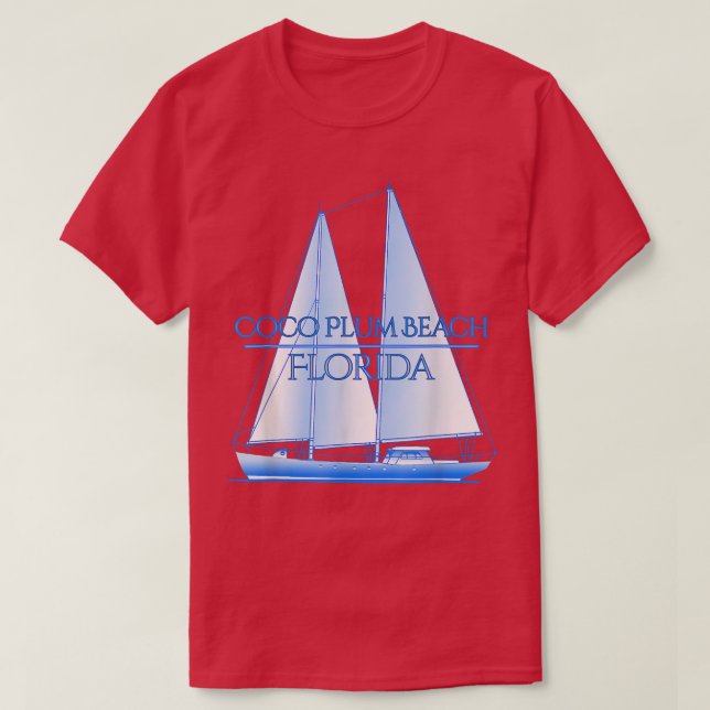 T-shirt Coco Plum Beach Florida Coastal Nautical Sailing S (Design devant)