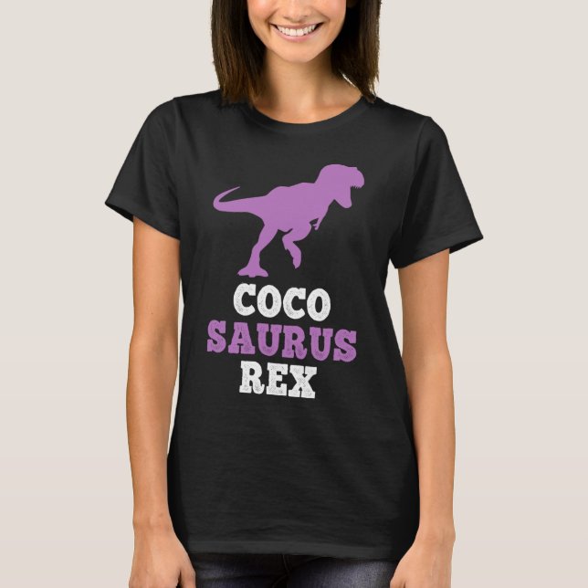 T-shirt Coco-saurus Rex Dino Dinosaure Cocosaurus Drôle  (Devant)