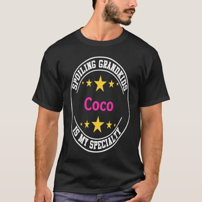 T-shirt Coco Spoiling Grandkids Is My Specialty  Grandmoth (Devant)