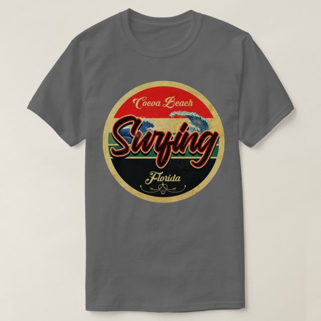 T-shirt Cocoa Beach Florida Surf (Design devant)