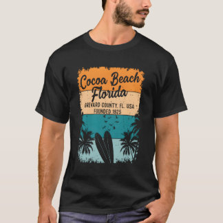 T-shirt Cocoa Beach Floride Fl Souvenirs Et Cadeaux Hommes