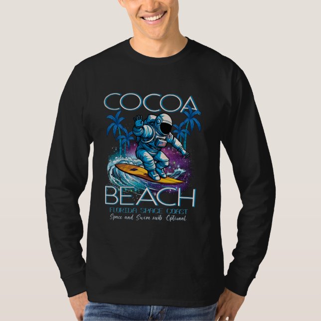 T-shirt Cocoa Beach Floride Porte d'entrée de l'espace sur (Devant)