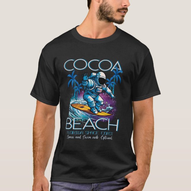 T-shirt Cocoa Beach Floride Porte d'entrée de l'espace sur (Devant)