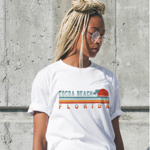 T-shirt Cocoa Beach Floride Retro Sunset Souvenirs 60s