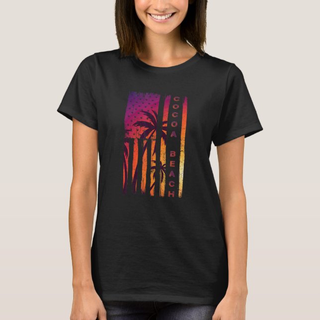 T-shirt Cocoa Beach Vacances Floride coucher de soleil Pal (Devant)