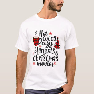 T-shirt Cocoa chaud Couvertures douillettes Noël