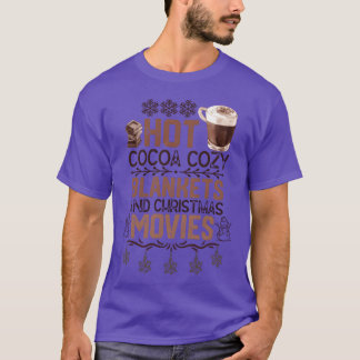 T-shirt Cocoa chaud Couvertures douillettes Noël Films Noë