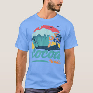 T-shirt Cocoa Florida Beach Summer Surf SunSet Palm Tre