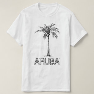 T-shirt Cocotier Aruba conception noir et blanc