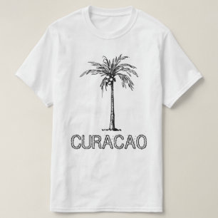 T-shirt Cocotier de Curaçao design noir et blanc