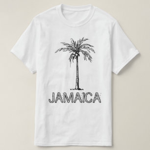 T-shirt Cocotier jamaïcain design noir et blanc