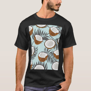 T-shirt Cocotier motif sans couture feuilles