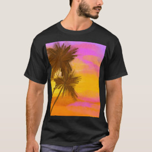 T-shirt Cocotier, thème tropical d'été.