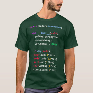 T-shirt Codage amusant Python classe Manger Code Sleep