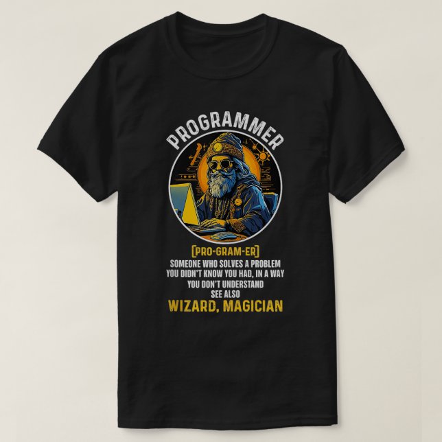 T-shirt Codage De Définition De Programmeur Drôle Et Ordin (Design devant)