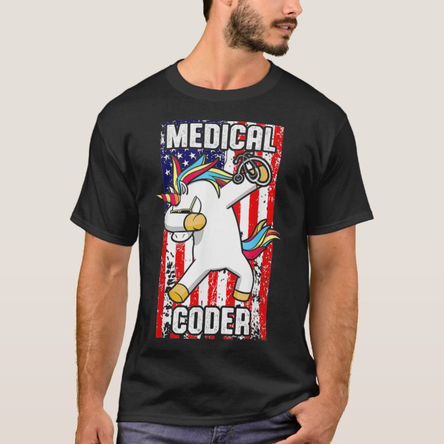 T-shirt Codage de la nomenclature de codeur Médicale _77 (Devant)