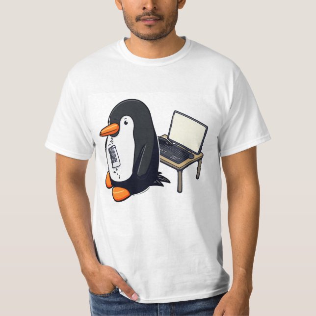 T-shirt Codage de pingouin (Devant)