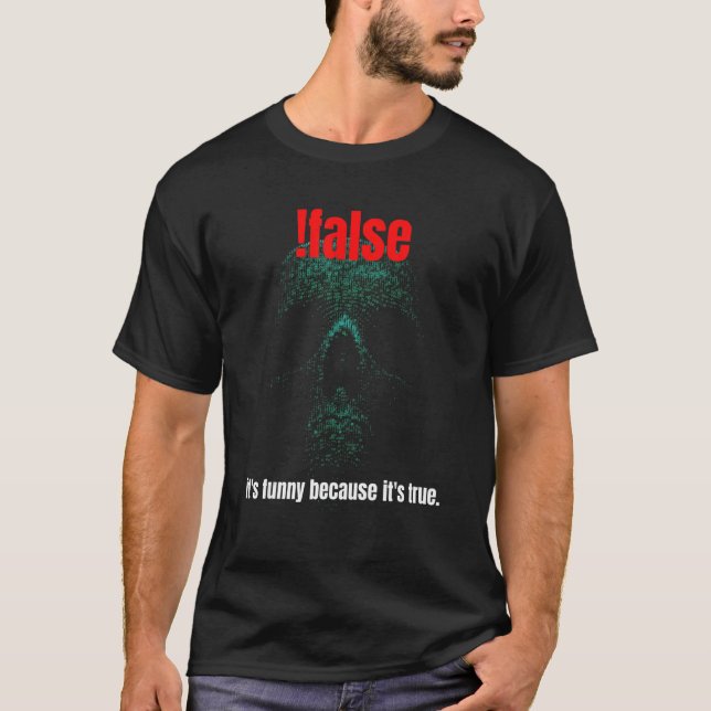 T-shirt Codage De Programmation Fausse Pour Le Crâne Des P (Devant)