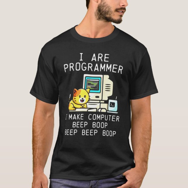 T-shirt Codage du bloc sonore du casque de programmateur (Devant)