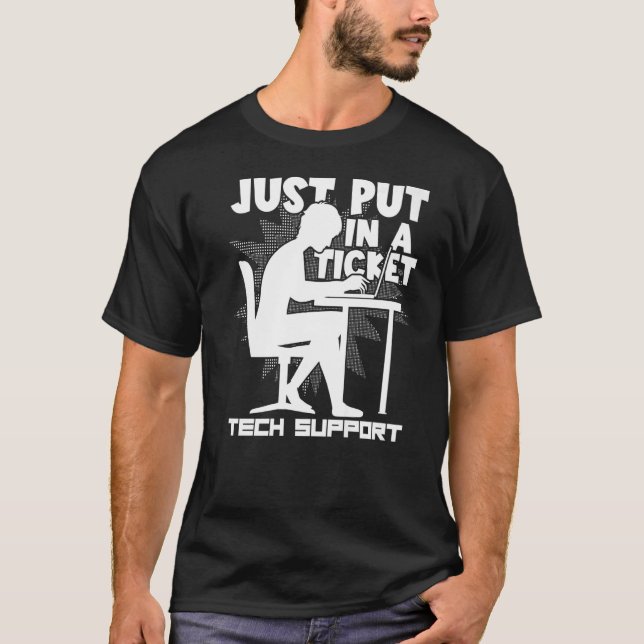 T-shirt Codage Ordinateur Juste Mis Dans Un Billet Support (Devant)
