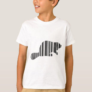 T-shirt CODE BARRE CASTOR Modèle de code-barres animal