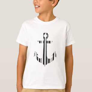 T-shirt Code barre de la barre d'ancrage Modèle de code-ba