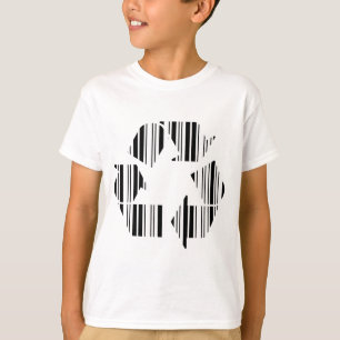 T-shirt CODE BARRE DE RECYCLAGE Conception de modèle de co