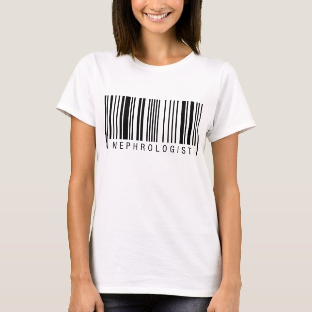 T-shirt Code barre néphrologiste (Devant)