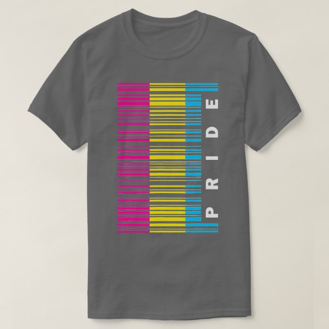 T-shirt Code barre Pansexual Flag Pride LGB (Design devant)