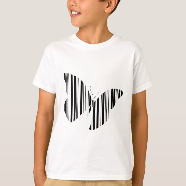 T-shirt CODE BARRE PAPILLON Motif Papillons Design (Devant)