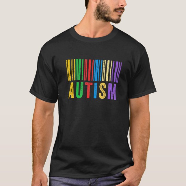 T-shirt Code-barres Autisme Sensibilisation à l'autisme Pa (Devant)