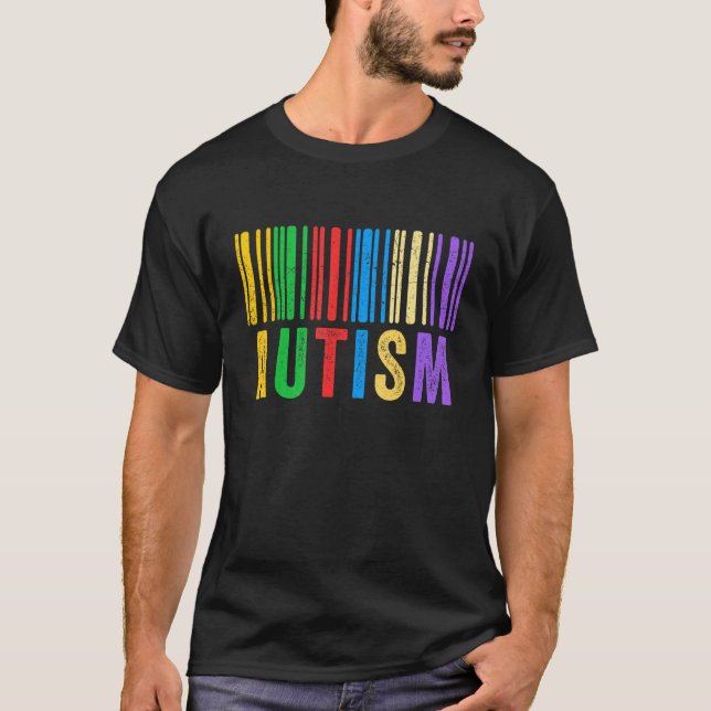 T-shirt Code-barres Autisme Sensibilisation à l'autisme Pa (Devant)