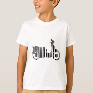 T-shirt Code-barres de scooter Design de motif de code-bar
