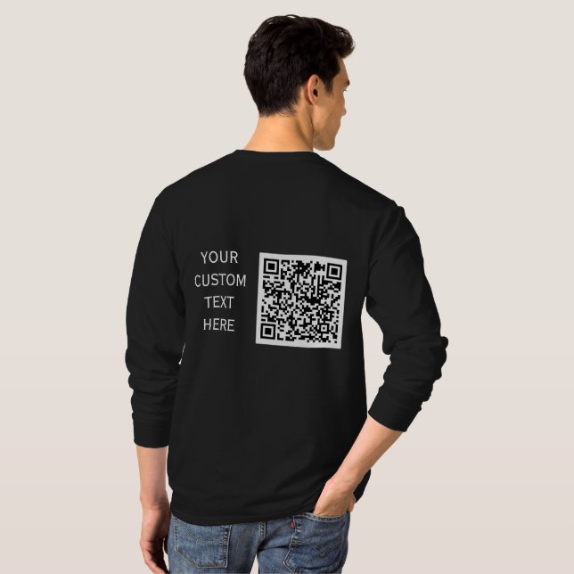 T-shirt Code-barres de texte personnalisé pour les entrepr (Dos entier)