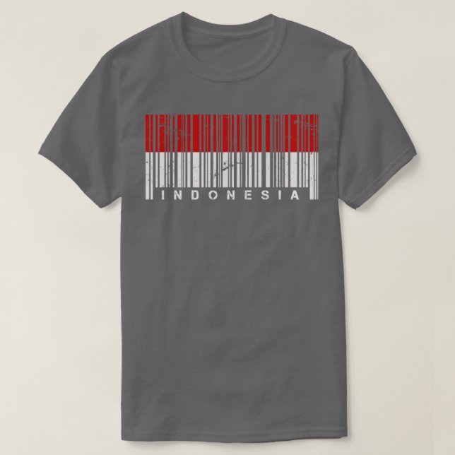 T-shirt Code-barres Indonésie (Design devant)