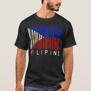 T-shirt Code barres philippin de drapeau