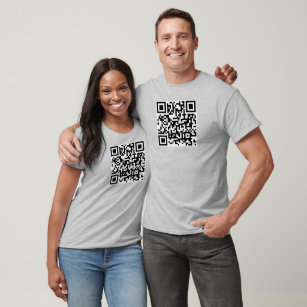 T-shirt Code-barres QR Code Mens Femmes Moderne Unisex