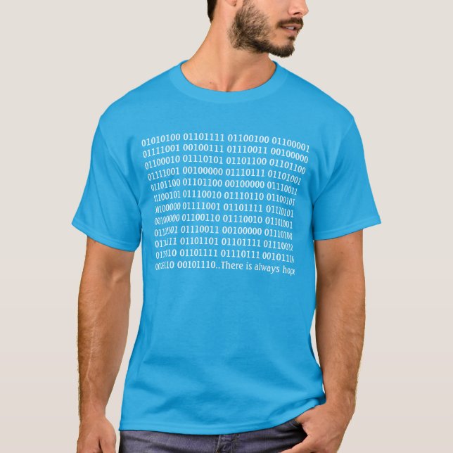 T-SHIRT CODE BINAIRE AVEC MESSAGE GEEK (Devant)