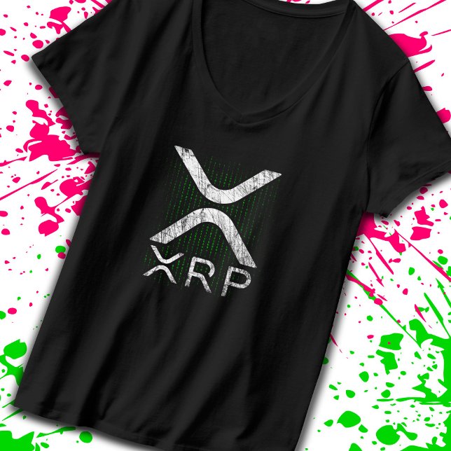 T-shirt Code binaire crypto-monnaie cache XRP Hodlers Cryp (Créateur téléchargé)