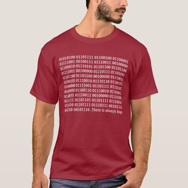 T-SHIRT CODE BINAIRE GEEK INCROYABLE AVEC MESSAGE (Devant)