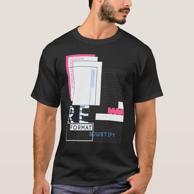 T-shirt Code Binaire Ordinateur Rétro Geek Programmeur Ner (Devant)