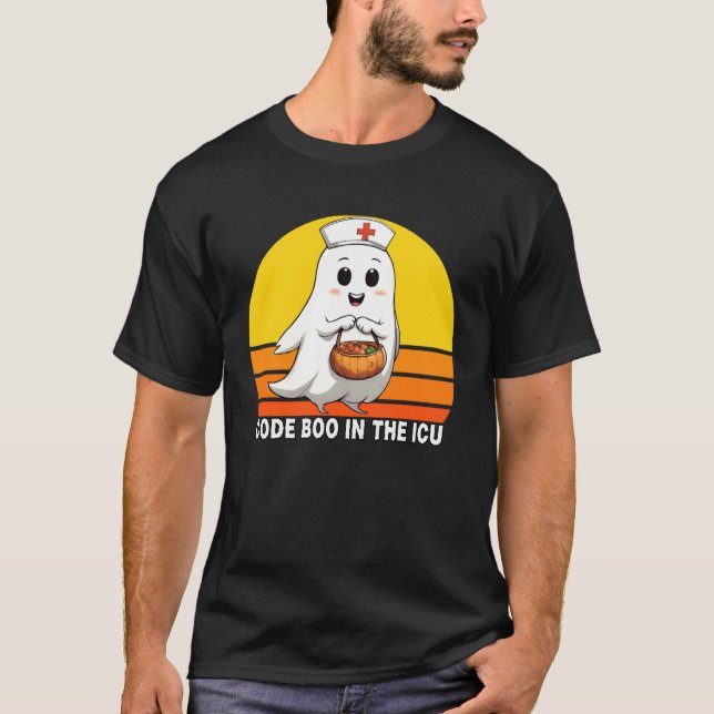 T-shirt Code Boo en infirmière de réanimation Halloween in (Devant)
