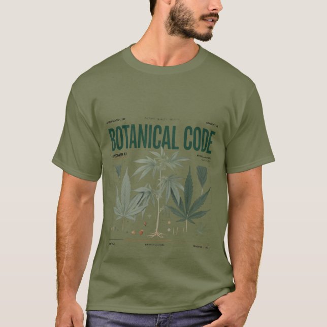 T-shirt Code Botanique Étude des Plantes (Devant)