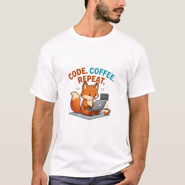 T-Shirt Code Café Répète | Renard Mignon Programme (Devant)