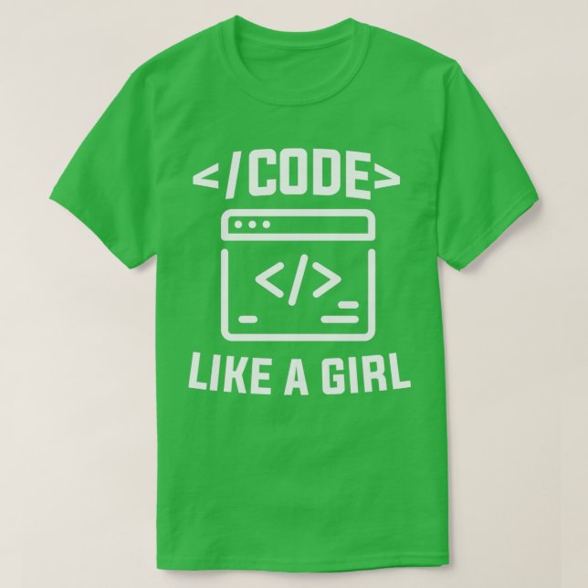 T-shirt Code Comme Une Fille Ingénieur Logiciel Moteur Inf (Design devant)