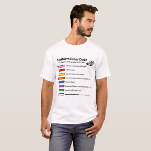 T-shirt Code couleurs - gaz lacrymogène (plaisanterie)